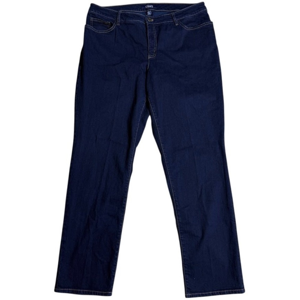Chaps‎ Daniella Curvy Jeans Womens 18W Dark Wash Stretch Straight Leg Denim
